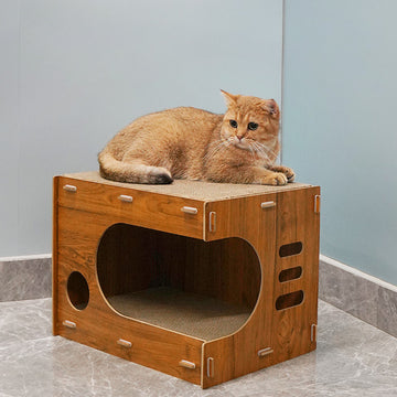 Simple And Spacious Large Double-layer Scratch-resistant Wear-resistant Non-chip Cat House