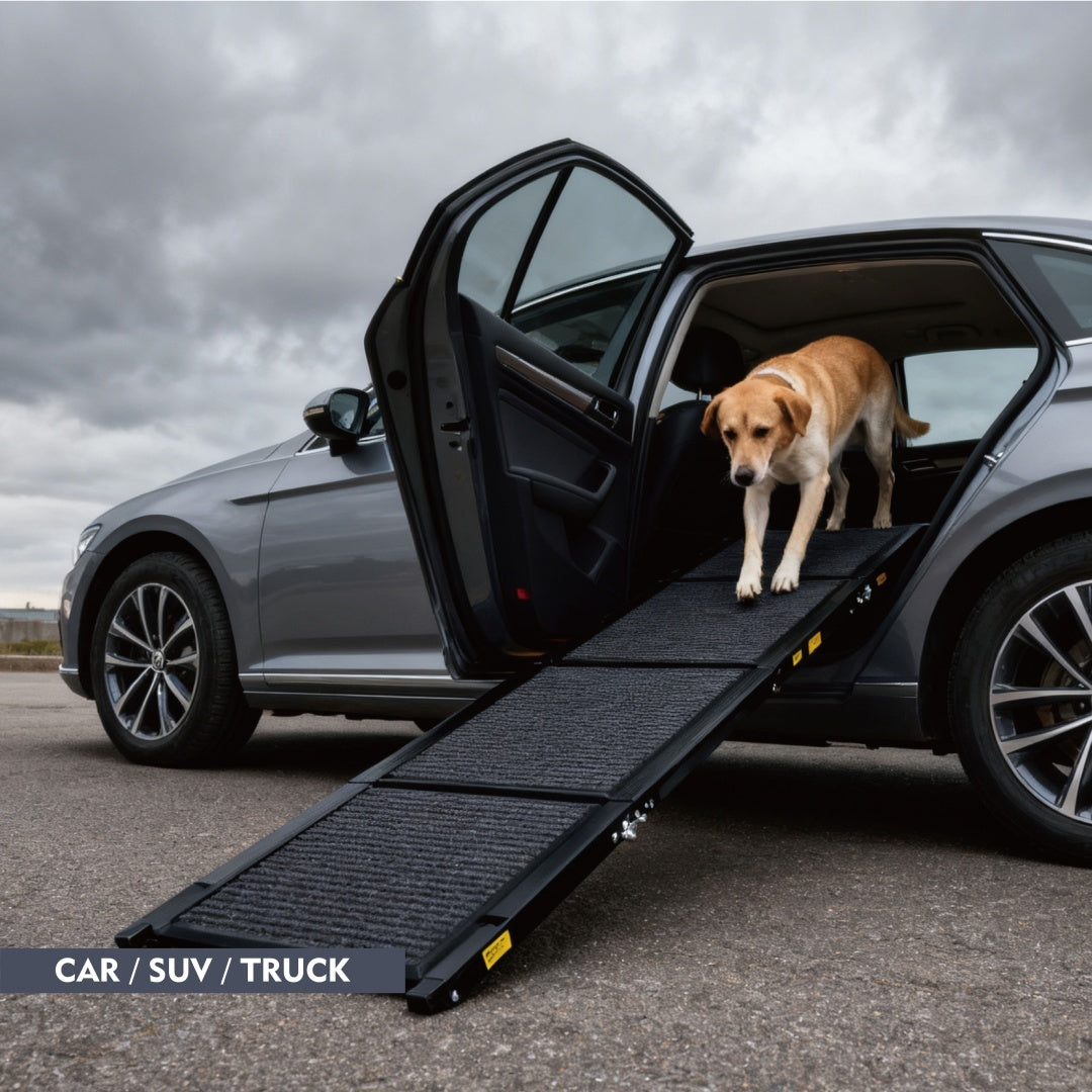 Folding Dog Ramp for Car & SUV – 71" Long Non-Slip Pet Ramp