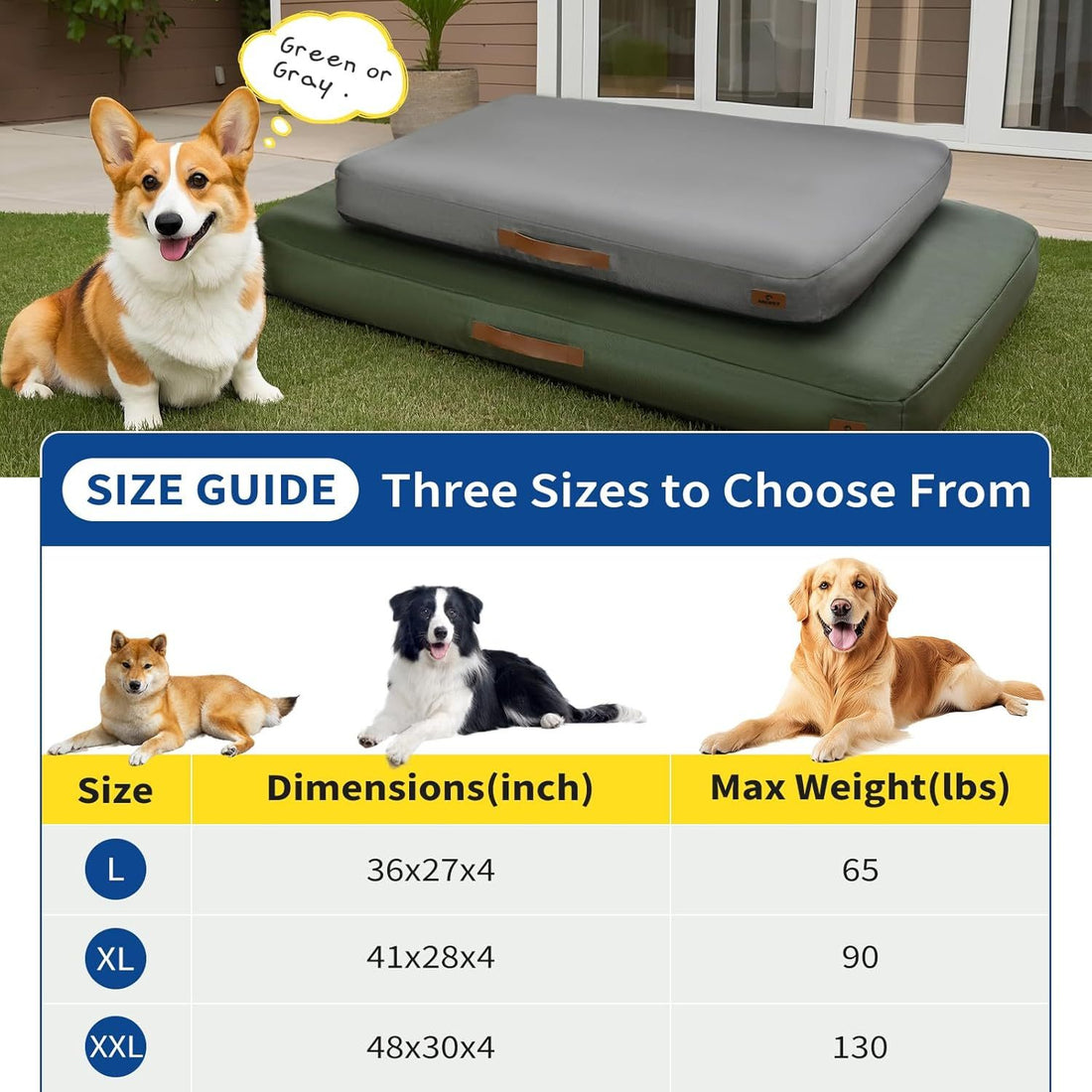Waterproof Outdoor Inflatable Dog Bed – Removable, Washable & Travel-Friendly Mat