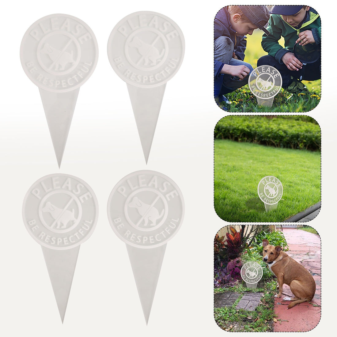 Dog Poop Sign With Bag Holder